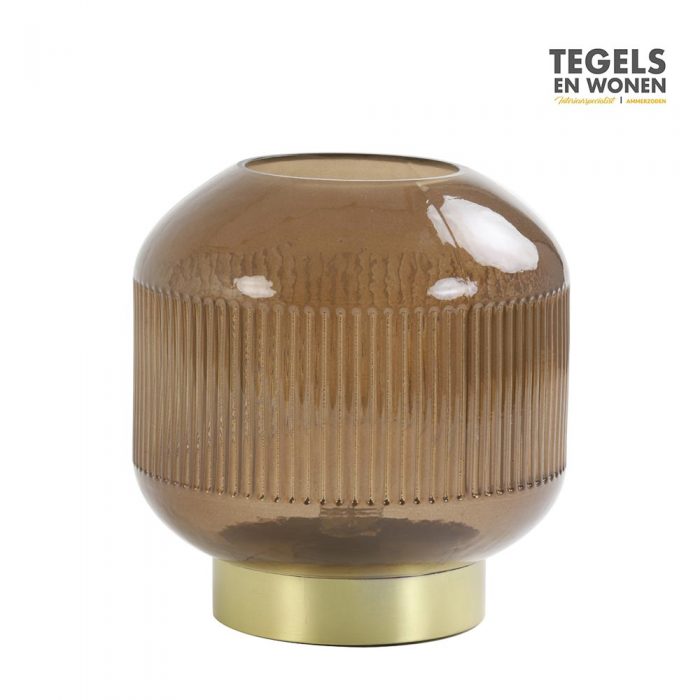 Tafellamp Tingo glas koffie | Tegels & Wonen