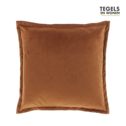 Kussen Kylie 45x45 Leather Brown by Unique Living | Tegels & Wonen
